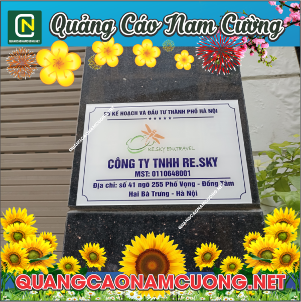 biển mica công ty sang trọng