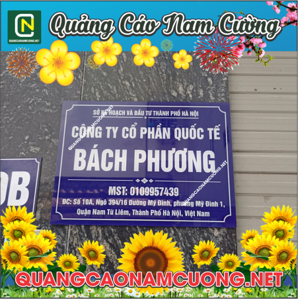 biển tên công ty mica