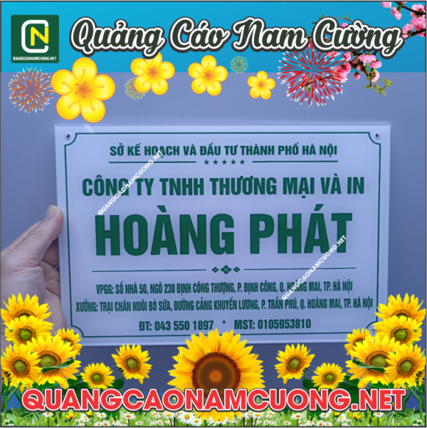 biển tên công ty mica đẹp